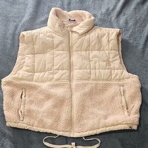 JoyLab Cream Quilted Vest
